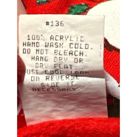 Christmas Bear Sweatshirt VINTAGE Nutcracker 1991 Bears Trees Red Green Medium - Picture 8 of 8